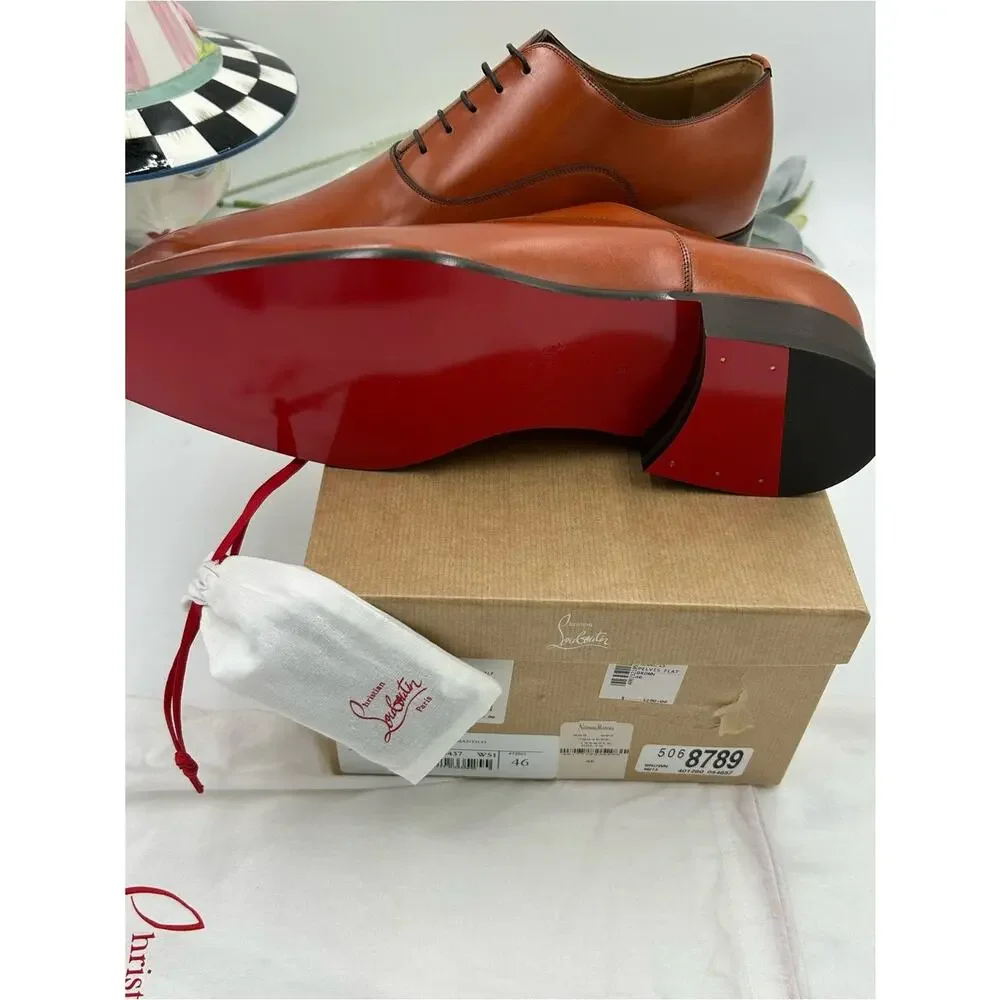 Men's Christian Louboutin Pelvis Leather, Oxford, size 46 made in Italy